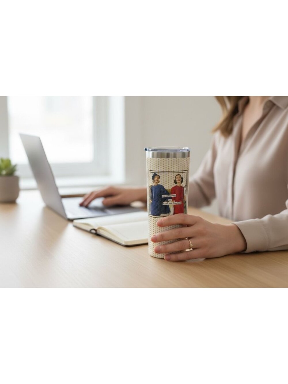 NIB Anne Taintor Stainless Steel Travel Tumbler 22-Ounce Drunk & Disorderly Lid - Picture 2 of 10